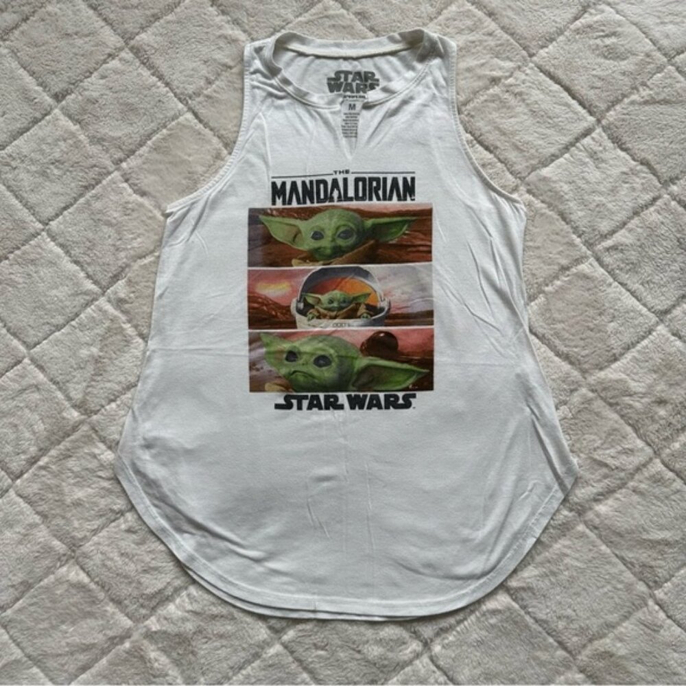 Starwars | "Baby Yoda" From The Mandalorian Tank Top | Size Medium